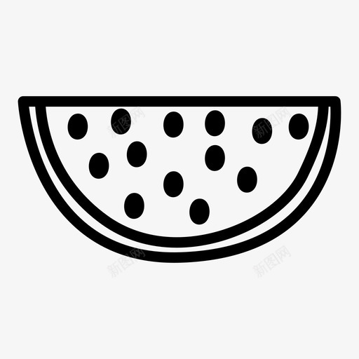 西瓜浆果食物图标svg_新图网 https://ixintu.com 水果 浆果 西瓜 食物