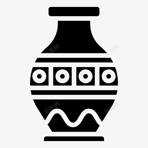 古花瓶装饰室内图标svg_新图网 https://ixintu.com 室内 家居装饰 花瓶 装饰 雕文