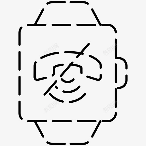 离线模式飞行模式禁止呼叫图标svg_新图网 https://ixintu.com smartwatch虚线图标 禁止呼叫 离线模式 飞行模式