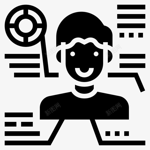 面部扫描分析检测图标svg_新图网 https://ixintu.com 分析 扫描 智能 检测 自动 诊断 面部