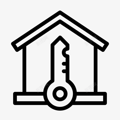 房屋钥匙房产房地产图标svg_新图网 https://ixintu.com 安全 房产 房地产 房屋钥匙