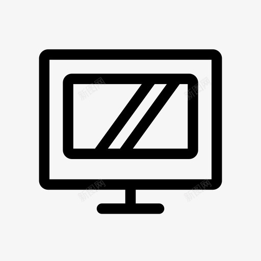 显示器电脑电视图标svg_新图网 https://ixintu.com 数码 显示器 电脑 电视