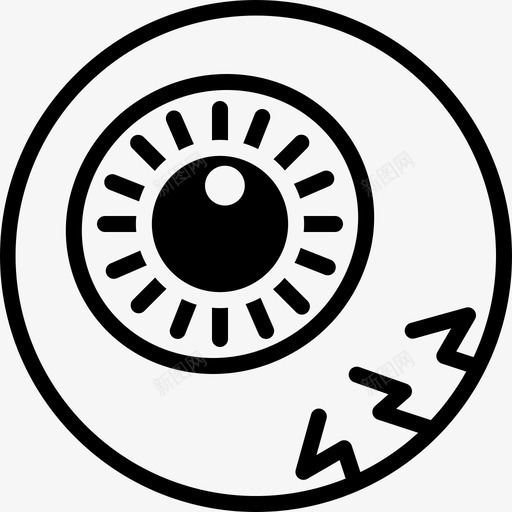 眼球视力验光图标svg_新图网 https://ixintu.com 眼球 瞳孔 视力 防护 验光