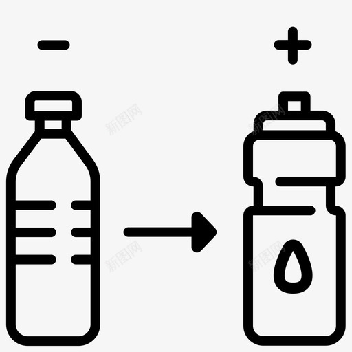塑料替代生态绿色和平图标svg_新图网 https://ixintu.com 再利用 塑料制品 塑料替代 没有塑料拯救地球 生态 绿色和平