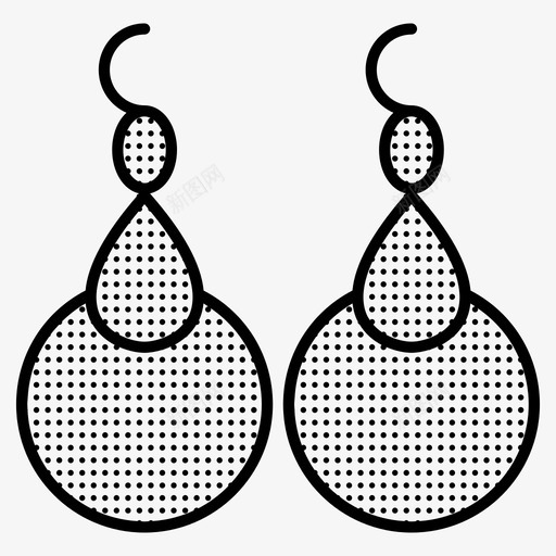 耳环珠宝图标svg_新图网 https://ixintu.com 珠宝 耳环