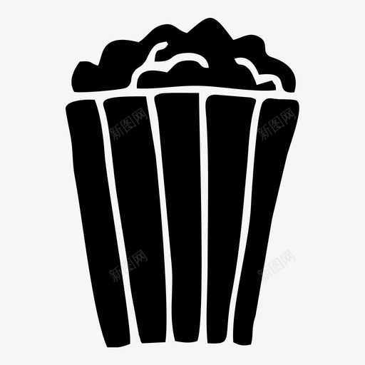 爆米花食物小吃图标svg_新图网 https://ixintu.com 图标 字形 小吃 爆米花 美味 食物