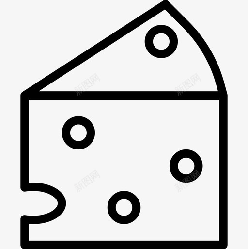 奶酪食品114直系图标svg_新图网 https://ixintu.com 奶酪 直系 食品