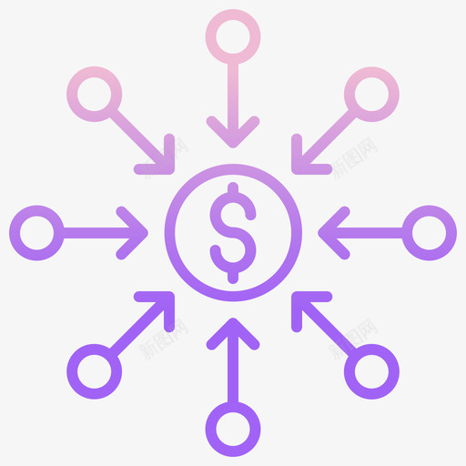 众筹企业管理49轮廓梯度图标svg_新图网 https://ixintu.com 企业管理49 众筹 轮廓梯度