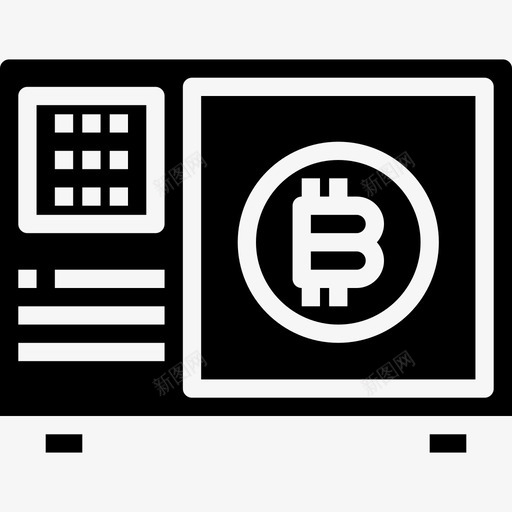 保险箱比特币73填充图标svg_新图网 https://ixintu.com 保险箱 填充 比特