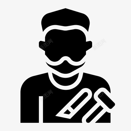 工匠木匠工作图标svg_新图网 https://ixintu.com 劳工 工作 工作和职业 工匠 木匠 木工
