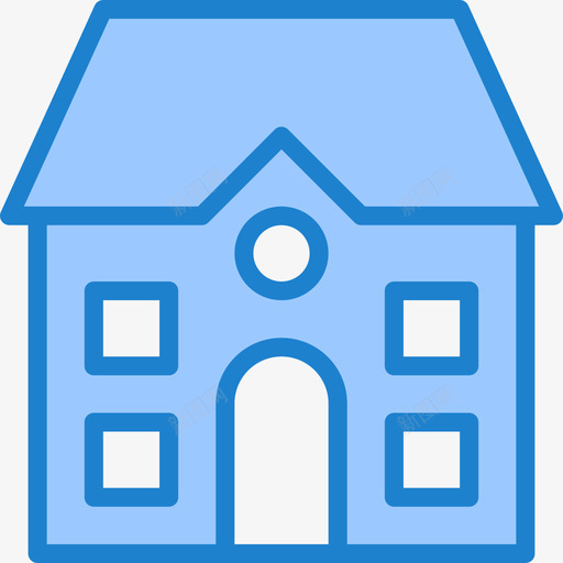 学校学校51蓝色图标svg_新图网 https://ixintu.com 学校 蓝色