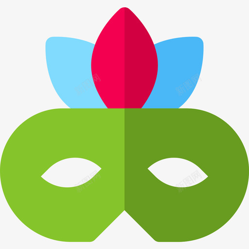 嘉年华面具巴西嘉年华22扁平图标svg_新图网 https://ixintu.com 嘉年华 巴西 扁平 面具
