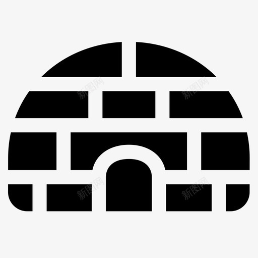 冰屋房屋类型15已填充图标svg_新图网 https://ixintu.com 冰屋 填充 房屋 类型