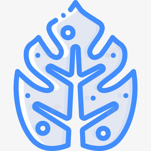 叶热带27蓝色图标svg_新图网 https://ixintu.com 热带 蓝色
