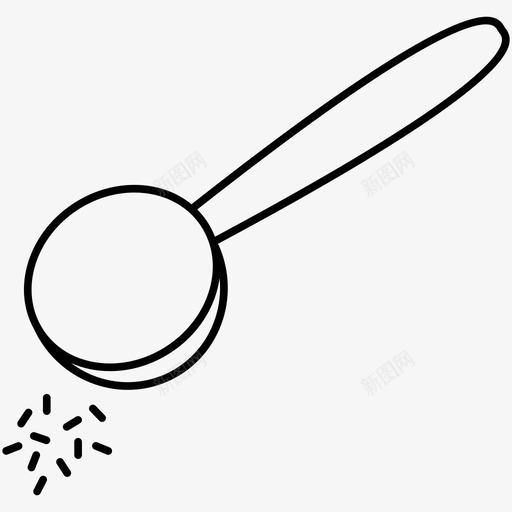 糖勺子咖啡店轮廓图标svg_新图网 https://ixintu.com 勺子 咖啡店轮廓图标 糖