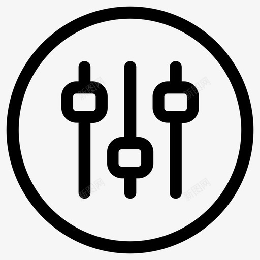均衡器配置控制图标svg_新图网 https://ixintu.com 均衡器 控制 设置 配置 首选项