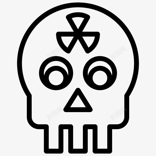 核危险核元素4线性图标svg_新图网 https://ixintu.com 核元素4 核危险 线性