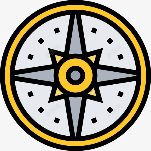 太阳墨西哥符号线颜色图标svg_新图网 https://ixintu.com 墨西哥符号 太阳 线颜色
