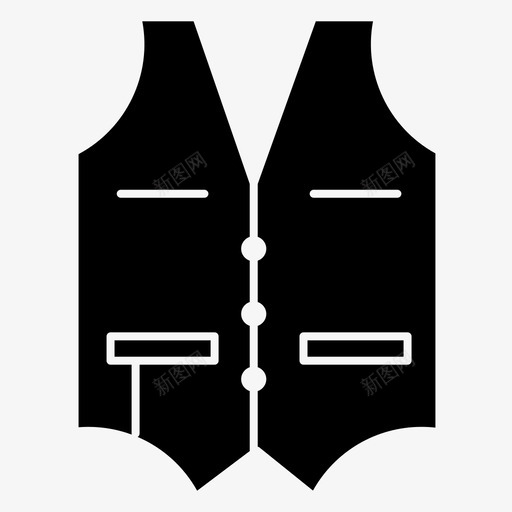 马甲牛仔时尚图标svg_新图网 https://ixintu.com 字形 布料 时尚 牛仔 纯色 运输 马甲