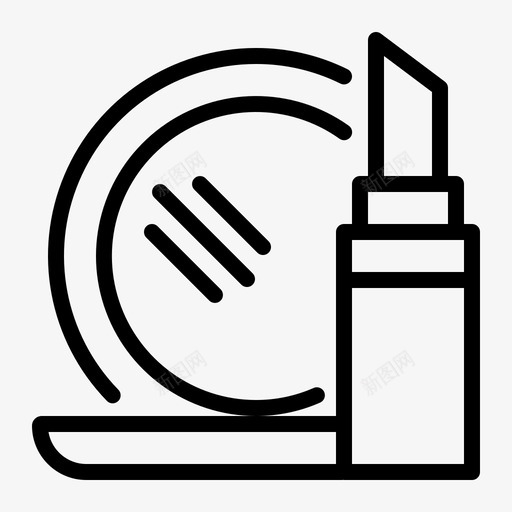 化妆品腮红口红图标svg_新图网 https://ixintu.com SPA 化妆品 口红 粉剂 美容 腮红