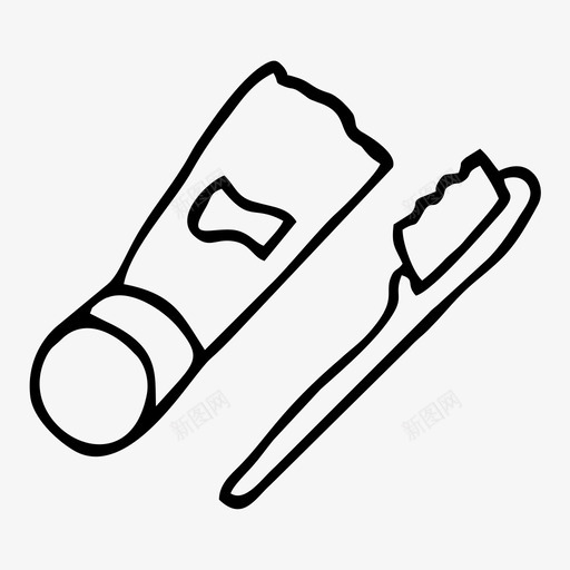 牙膏浴室卫生间图标svg_新图网 https://ixintu.com 卫生间 浴室 牙膏