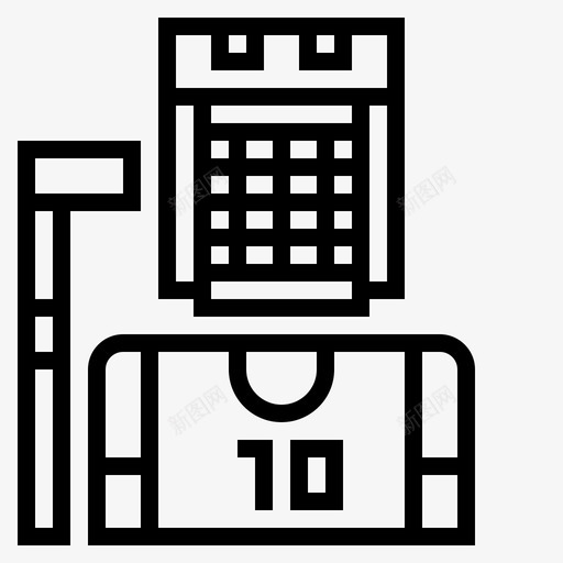 球员曲棍球19直线型图标svg_新图网 https://ixintu.com 曲棍球19 球员 直线型