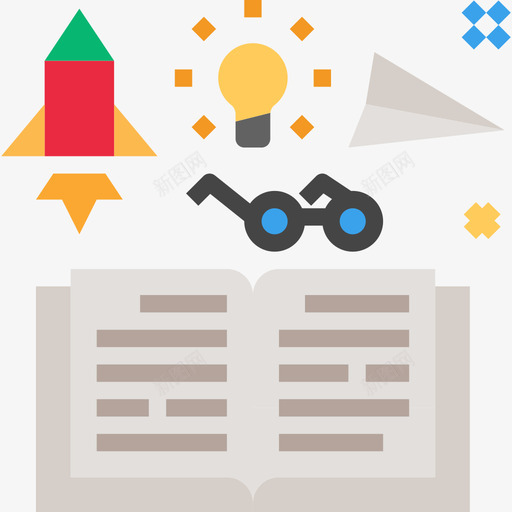 知识elearning16扁平图标svg_新图网 https://ixintu.com learning 扁平 知识