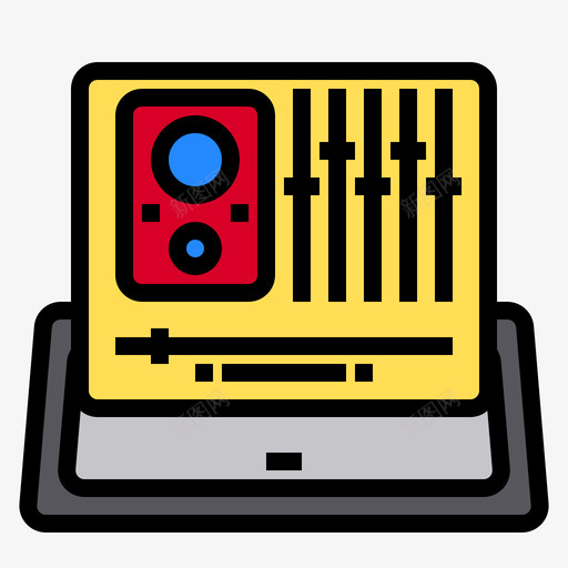 均衡器应用程序3线性颜色图标svg_新图网 https://ixintu.com 均衡器 应用程序 线性 颜色
