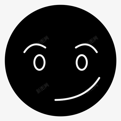 表情符号脸害羞图标svg_新图网 https://ixintu.com 实心 害羞 符号 表情