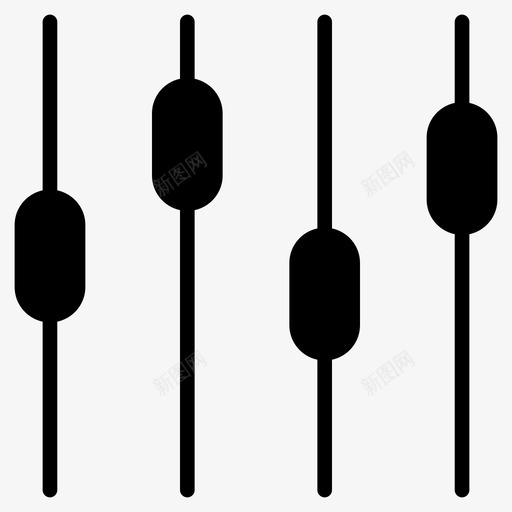 控制调整均衡器图标svg_新图网 https://ixintu.com 64像素 业务 均衡器 字形 控制 混音 滑块 调整