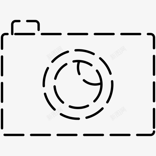 相机设备摄影图标svg_新图网 https://ixintu.com 图标 摄影 电子 相机 虚线 设备