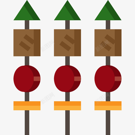 Brochette露营100公寓图标svg_新图网 https://ixintu.com Brochette 公寓 露营