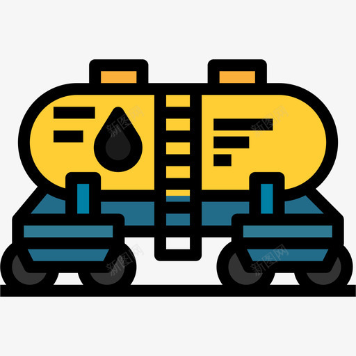油罐车工业50线性颜色图标svg_新图网 https://ixintu.com 工业50 油罐车 线性颜色