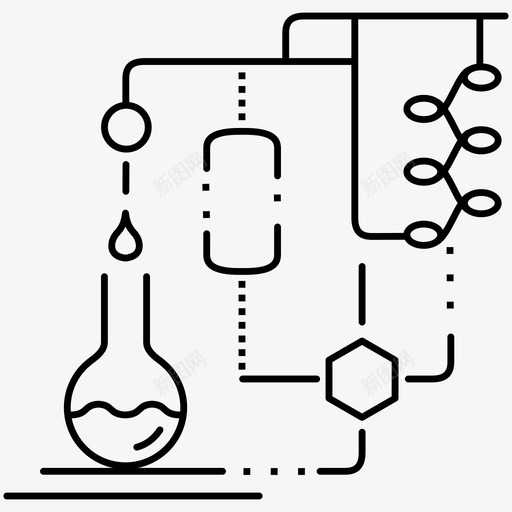 实验室化学专业知识图标svg_新图网 https://ixintu.com 专业知识 化学 实验室 科学 药学