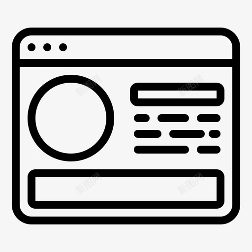 网页简介版面原型图标svg_新图网 https://ixintu.com 原型 版面 用户界面 简介 线框 网页 网页设计