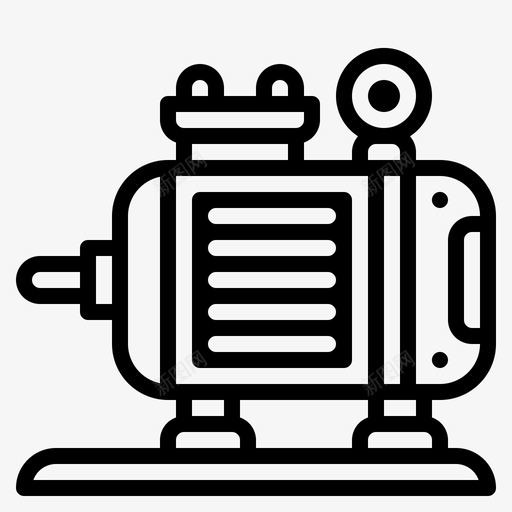 电动机发动机电力图标svg_新图网 https://ixintu.com 发动机 电力 电动机