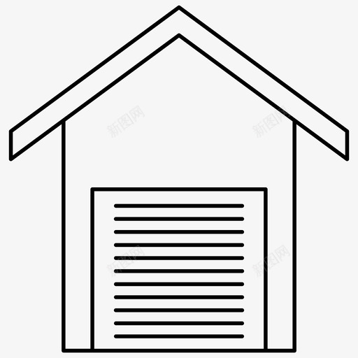 车库建筑房屋图标svg_新图网 https://ixintu.com 企业 初创 建筑 房屋 车库 车间
