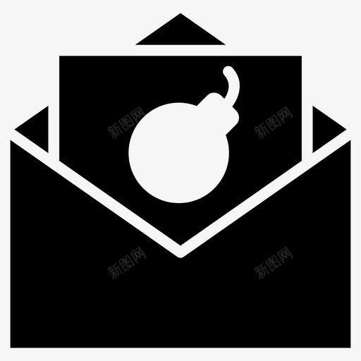 危险邮件恶意软件邮件图标svg_新图网 https://ixintu.com 互联网安全线标志符号64像素 危险邮件 恶意软件 病毒 邮件