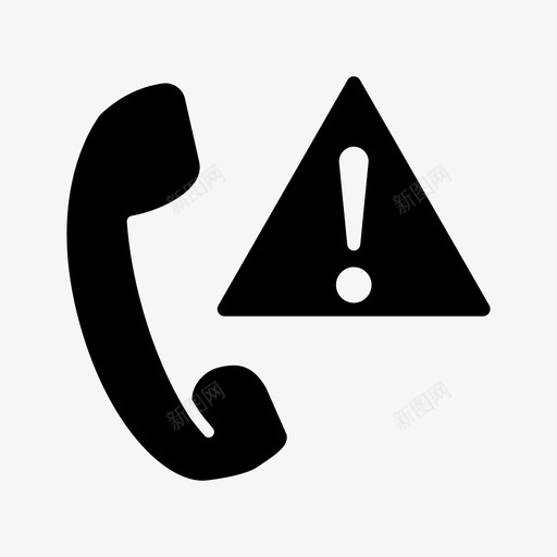 错误警报丢失图标svg_新图网 https://ixintu.com 丢失 找不到 没有响应 电话 警报 错误