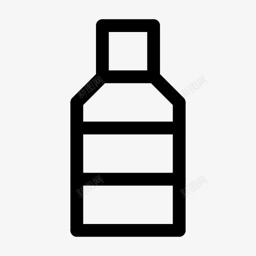 瓶容器药品图标svg_新图网 https://ixintu.com 包装 圆盖直线 容器 瓶 药品
