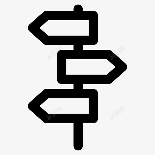 指路方向向导图标svg_新图网 https://ixintu.com 向导 指路 方向 标志 标杆 目标