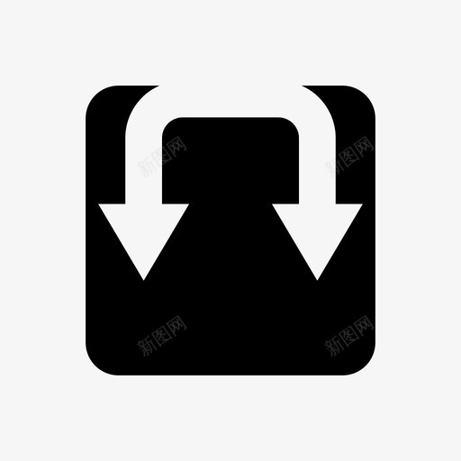 箭头方向下图标svg_新图网 https://ixintu.com 方向 方式 方形 箭头 连接