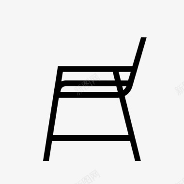 椅子咖啡厅室内极简主义图标图标
