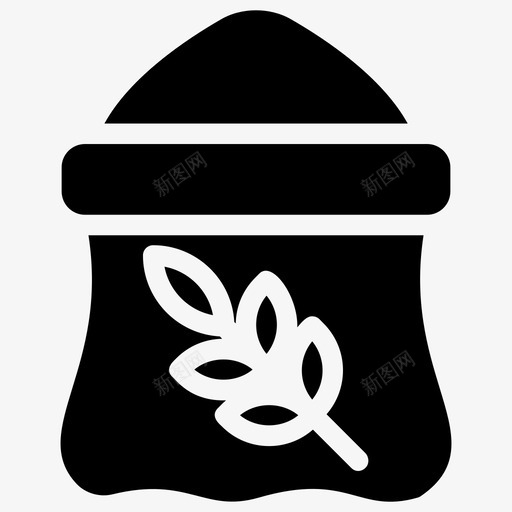 小麦粉面粉袋食品图标svg_新图网 https://ixintu.com 健康 图标 字形 小麦 快餐 水果 蔬菜 面粉 食品