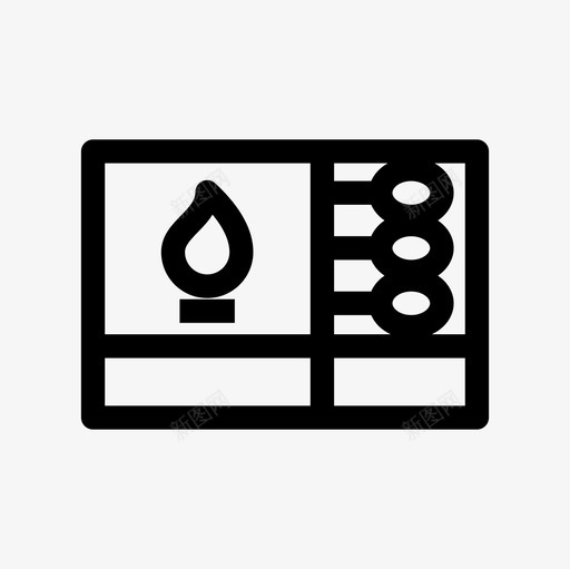 火柴露营117直线型图标svg_新图网 https://ixintu.com 火柴 直线型 露营117