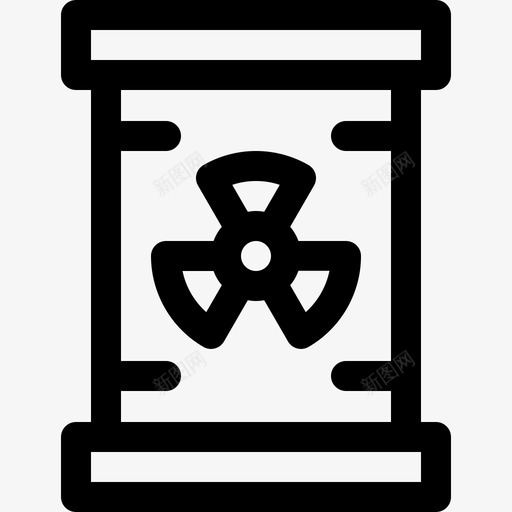 桶装核能8线性图标svg_新图网 https://ixintu.com 核能 桶装 线性