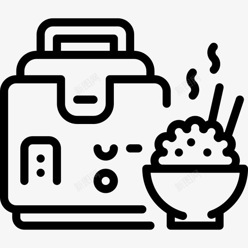 电饭煲家用电器直列式图标svg_新图网 https://ixintu.com 家用电器 电饭煲 直列式