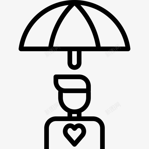 人寿保险护理海瑟图标svg_新图网 https://ixintu.com 人寿保险 保护 护理 海瑟