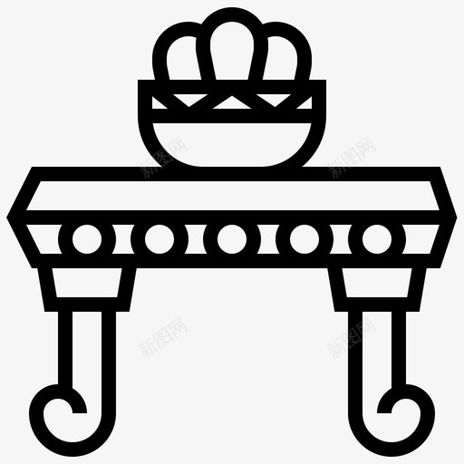 桌子装饰家具图标svg_新图网 https://ixintu.com 家具 家居装饰 桌子 装饰