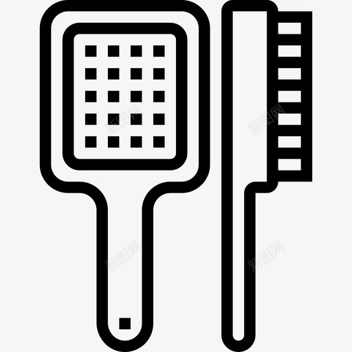 梳子宠物店49线性图标svg_新图网 https://ixintu.com 宠物 梳子 线性